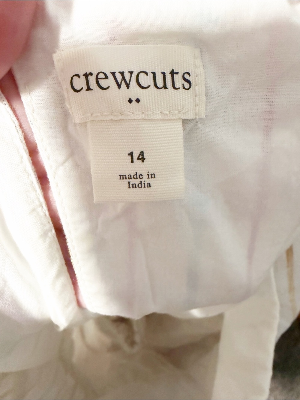 Crewcuts J.Crew Girls White Rainbow Striped Flutter Sleeve Dress 14 Cotton - Picture 2 of 7